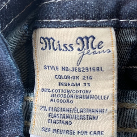 Miss Me Signature slim boot Distressed Jeans 24 - Picture 8 of 9